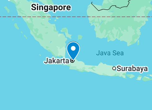 Map of the 24/7 Compression location in Jakarta, Indonesia